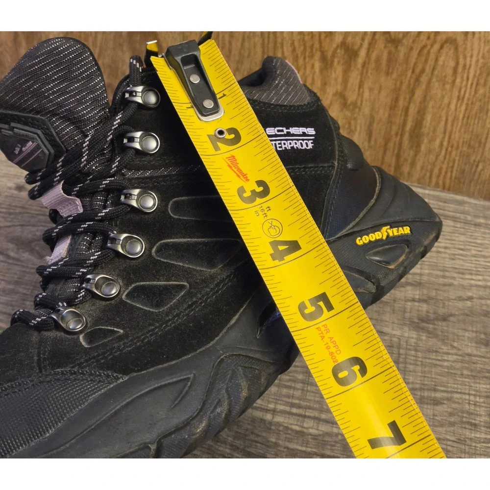 Skechers Arch Fit Recon Waterproof Hiking Shoes Womens Size 7.5 Black‎